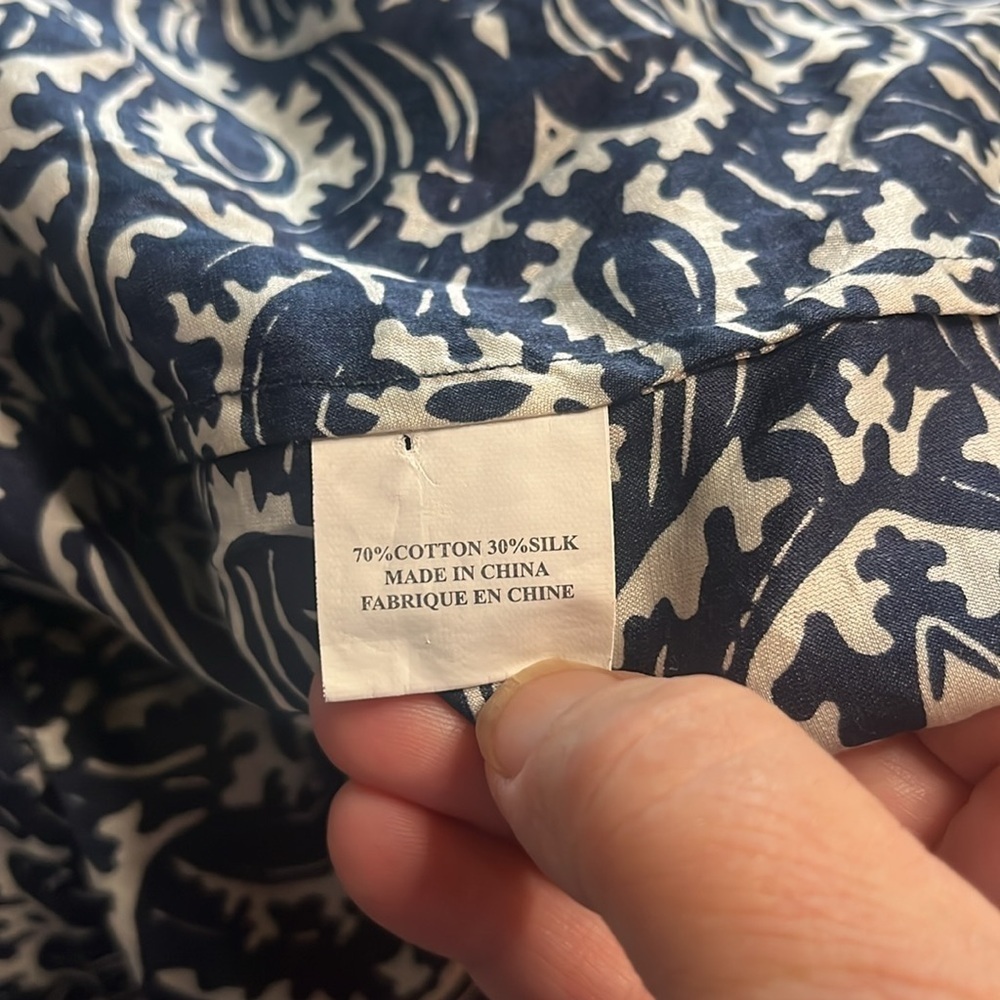 GUC Ulla Johnson- Blue and White Wrap Midi Dress. Size 2 - Picture 4 of 9